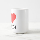 Mug J'adore l'autocollant carré tchèque (Centre)