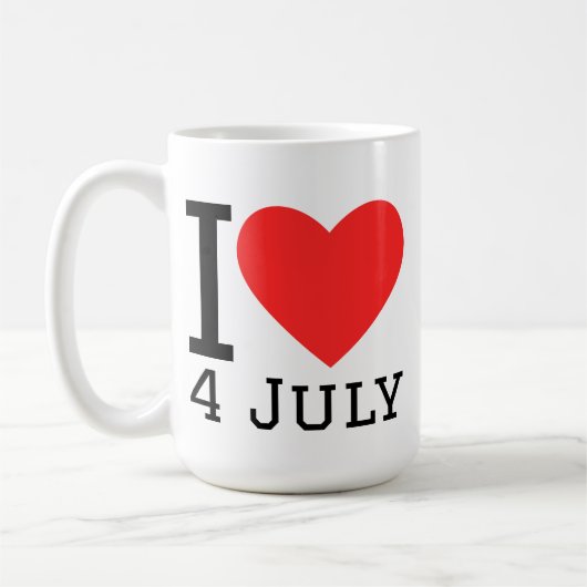 Mug J'adore le 4 juillet (Gauche)