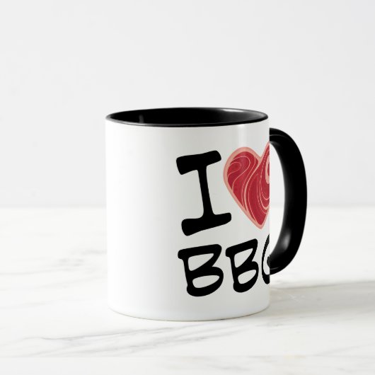 Mug J'adore le barbecue (Devant droit)