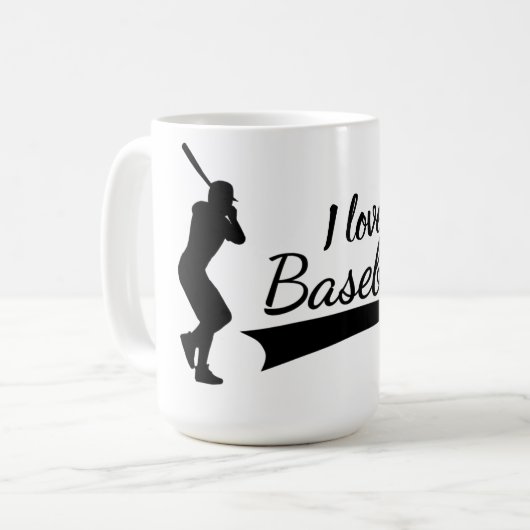 Mug J'adore le baseball (Devant gauche)