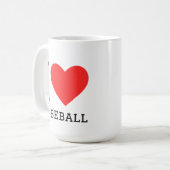 Mug J'adore le baseball (Devant gauche)