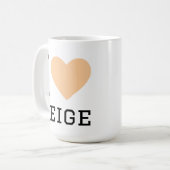 Mug J'adore le beige (Devant gauche)