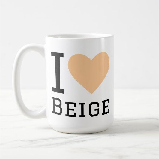 Mug J'adore le beige (Gauche)