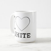 Mug J'adore le blanc  (Devant gauche)