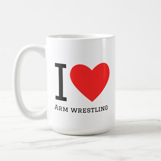 Mug J'adore le bras de fer (Gauche)