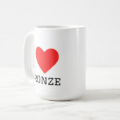 Mug J'adore le bronze (Devant gauche)