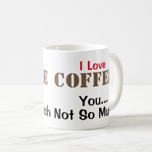 Mug J'adore le café (Devant droit)