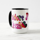 Mug J'adore le café (Devant gauche)