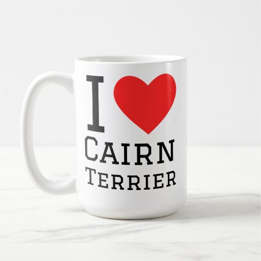 Mug J'adore le cairn terrier (Gauche)
