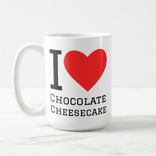 Mug J'adore le cheesecake au chocolat (Gauche)