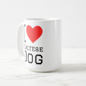 Mug J'adore le chien maltais (Devant gauche)