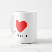 Mug J'adore le chien robot (Devant gauche)