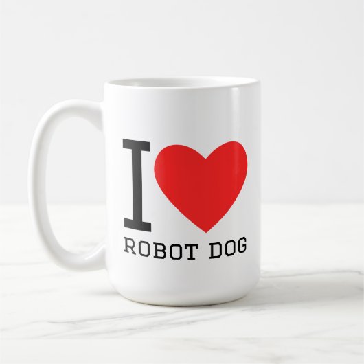 Mug J'adore le chien robot (Gauche)