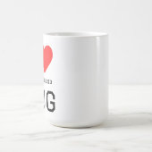 Mug J'adore le chien Terre-Neuve  (Centre)