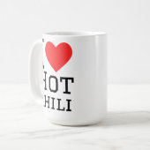 Mug J'adore le chili épicé (Devant gauche)