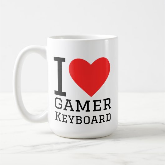 Mug J'adore le clavier de gamer (Gauche)
