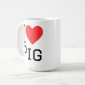 Mug J'adore le cochon (Devant gauche)