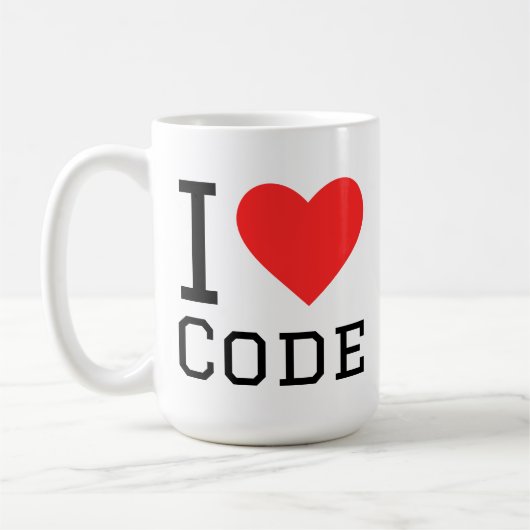 Mug J'adore le code (Gauche)