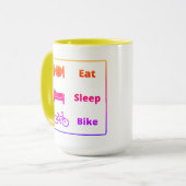 Mug J'adore le cyclisme (Devant gauche)