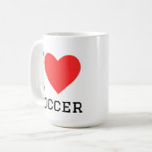 Mug J'adore le football (Devant gauche)