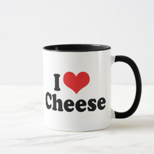 Mug J'adore le fromage à coeur - Amoureux des produits