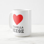 Mug J'adore le fromage grillé (Devant gauche)