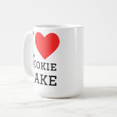 Mug J'adore le gâteau aux biscuits (Devant gauche)