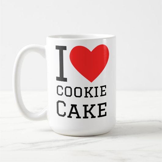 Mug J'adore le gâteau aux biscuits (Gauche)