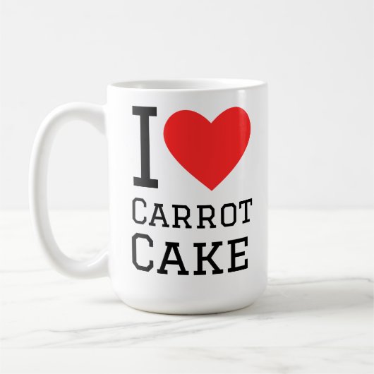 Mug J'adore le gâteau aux carottes (Gauche)