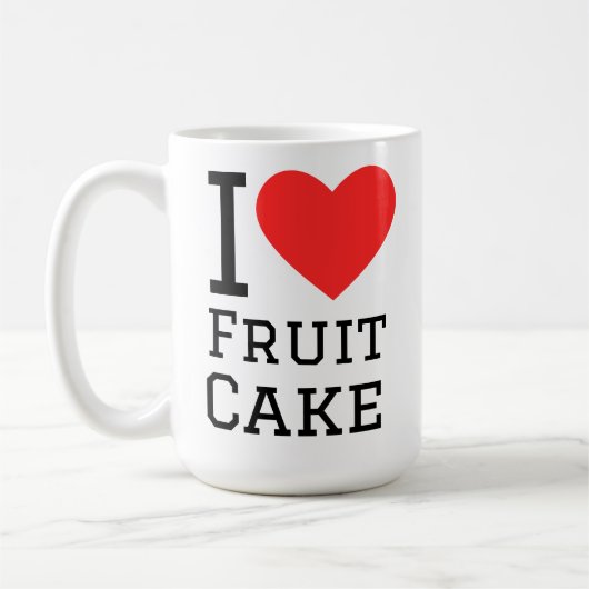 Mug J'adore le gâteau aux fruits  (Gauche)