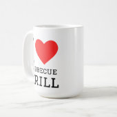 Mug J'adore le grill à barbecue (Devant gauche)