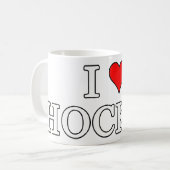 Mug J'adore le hockey (Devant gauche)