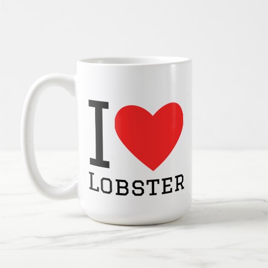 Mug J'adore le homard (Gauche)