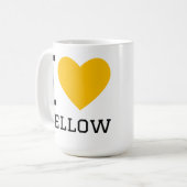 Mug J'adore le jaune (Devant gauche)