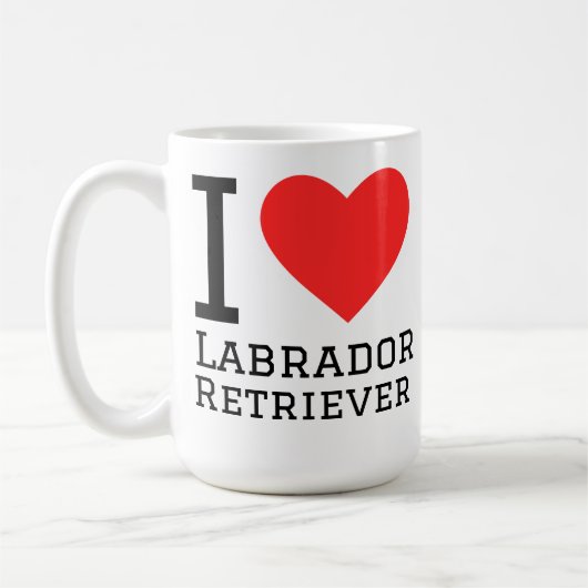 Mug J'adore le labrador retriever (Gauche)