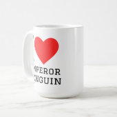Mug J'adore le manchot empereur (Devant gauche)