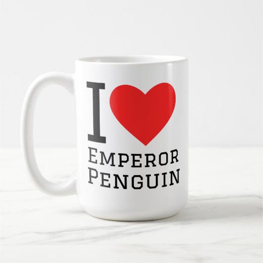 Mug J'adore le manchot empereur (Gauche)