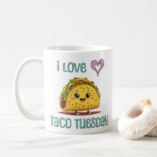 Mug J'adore le mardi taco