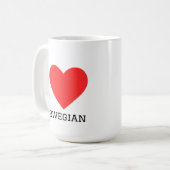 Mug J'adore le norvégien  (Devant gauche)