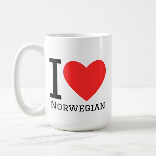 Mug J'adore le norvégien  (Gauche)