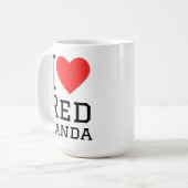 Mug J'adore le panda roux (Devant gauche)