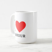Mug J'adore le parkour (Devant gauche)