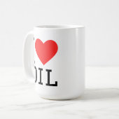 Mug J'adore le pétrole (Devant gauche)