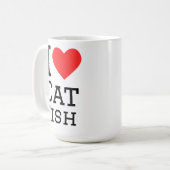 Mug J'adore le poisson-chat (Devant gauche)