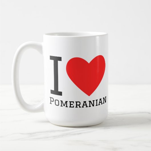 Mug J'adore le Pomeranian (Gauche)