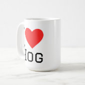 Mug J'adore le porc (Devant gauche)