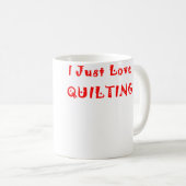 Mug J'adore le quilting (Devant droit)