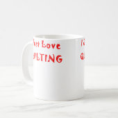Mug J'adore le quilting (Devant gauche)