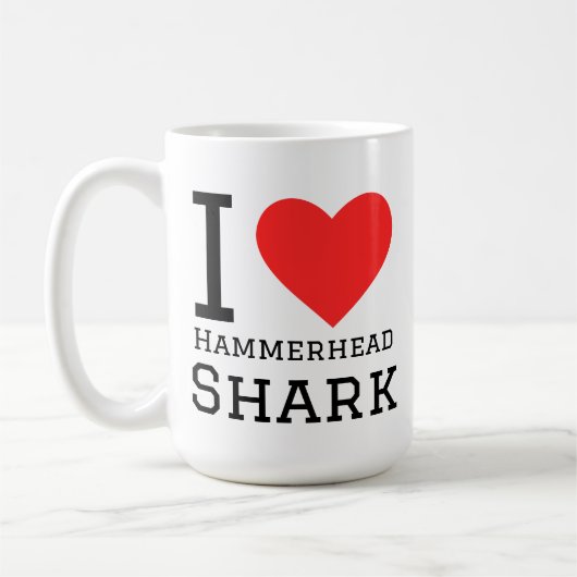 Mug J'adore le requin marteau (Gauche)