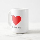 Mug J'adore le restaurant (Devant gauche)